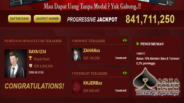 Jackpot Asia Poker Indo